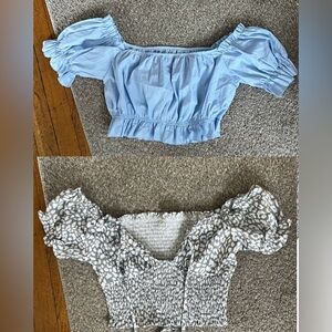 PACKAGE DEAL Two SHEIN off shoulder crop tops